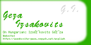 geza izsakovits business card